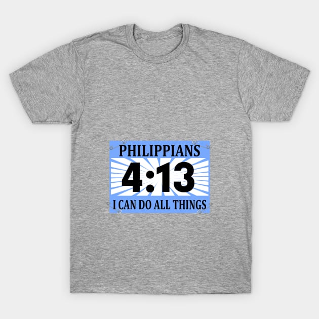 Christian Runner Running Bib Philippians 4:13 I Can Do All Things T-Shirt by TeeCreations